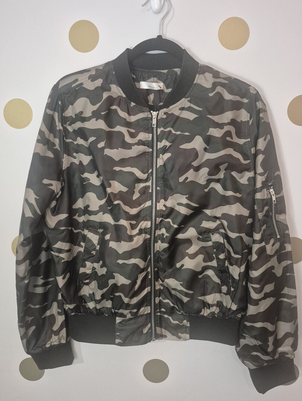 NWT Camo Bomber Jacket Lightweight Zip-Up Utility Camouflage Coat